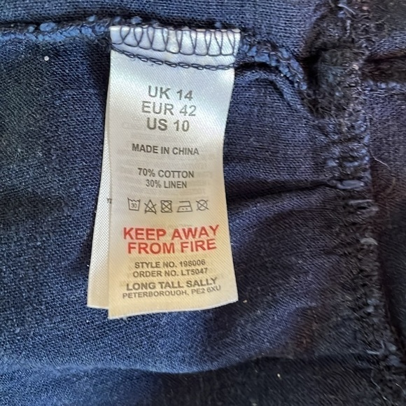 Long Tall Sally Women’s Navy Blue Dress Size 10 preloved! - Picture 8 of 9